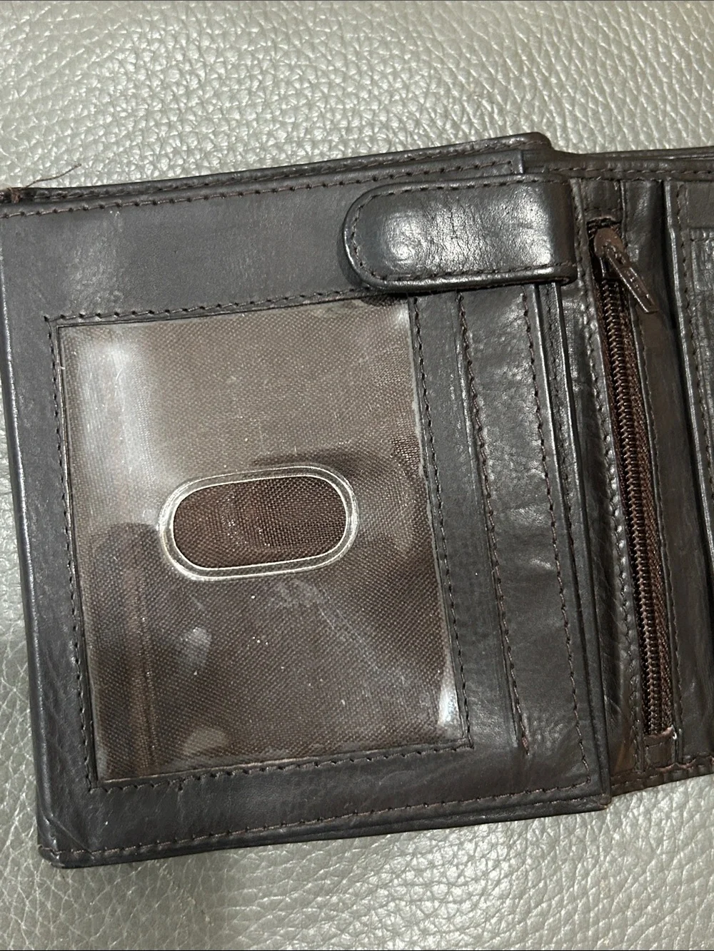 Men's Bifold Genuine Handcrafted Brown Leather Wallet EUVC